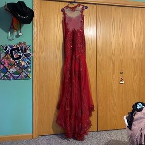 Red formal dress